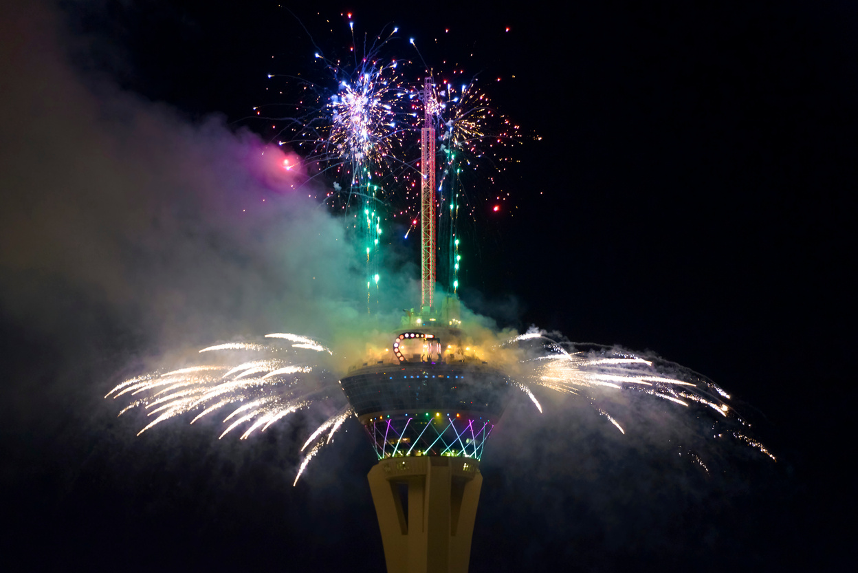 Fireworks Show at the Stratosphere in Las Vegas